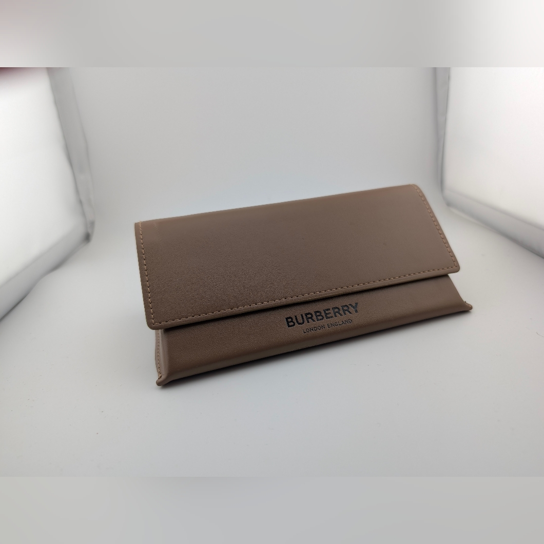 Burberry Sunglasses Or Glasses Tan Brown Leather Case 100% Authentic Nwot